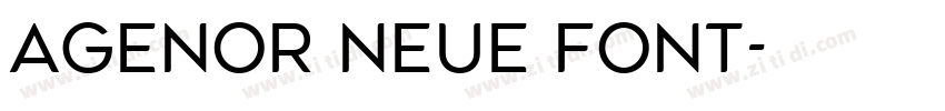 Agenor Neue Font字体转换